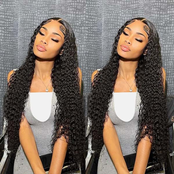 Mslynn Deep Curly 13x6 Lace Frontal Wigs Curly Human Hair Wigs Pre Plucked Natural Hair Wigs