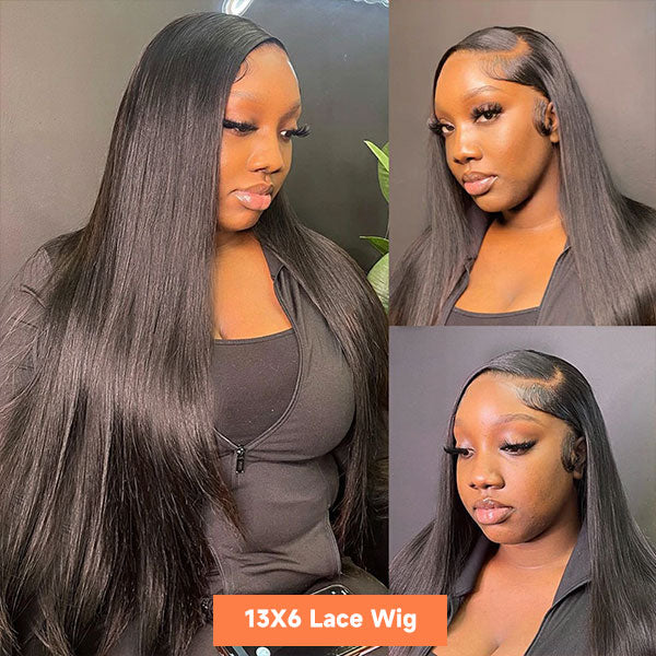 long straight lace wig
