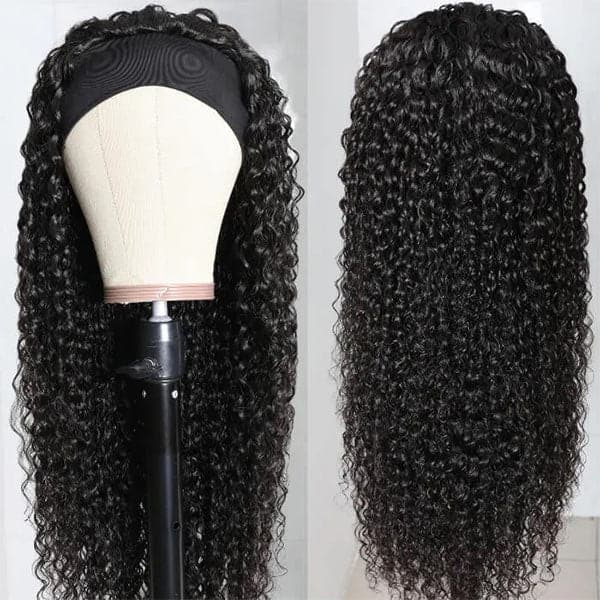 Mslynn Deep Curly Headband Wig Glueless Human Hair Wigs Wet and Wavy Wigs