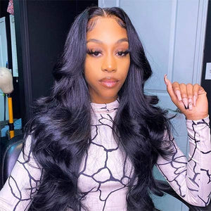 Mslynn Pre Bleached Knots Body Wave HD Lace Front Wig