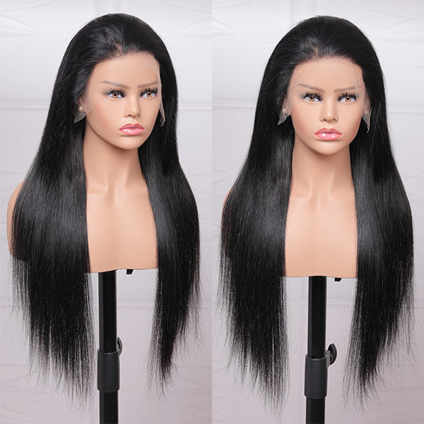 Mslynn Pre Bleached Knots Hd 13X4 Lace Front Wigs Straight Human Hair