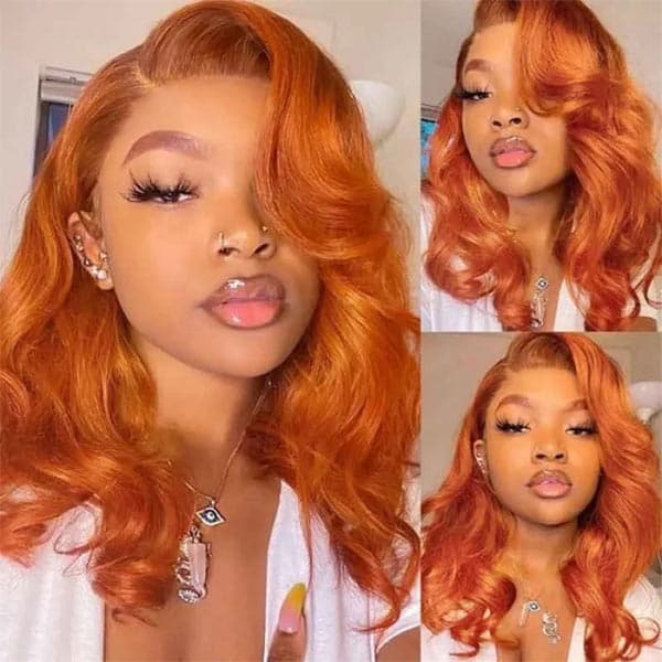 Mslynn Orange Ginger Body Wave Wig