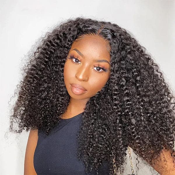 Mslynn T Part Lace Wig Transparent Lace Wig Afro Kinky Curly Human Hair Wigs