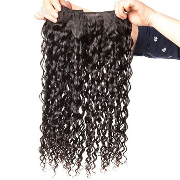 Mslynn Hair Deep Wave Bundles with Closure 100% Unprocessed Virgin Human Hair Deep Wave 4 Bundles with Lace Closure