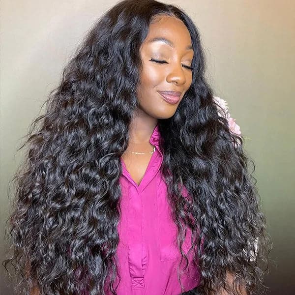 Mslynn Water Wave Wig Transparent Lace Front Wig T Part Lace Wig