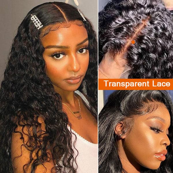 Mslynn Water Wave Wig Transparent Lace Front Wig T Part Lace Wig