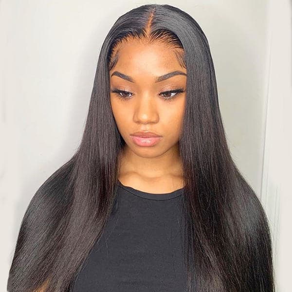 Mslynn Straight Hair 5X5 Closure Wigs Real Human Hair Wigs With Pre Plucked With Baby Hair